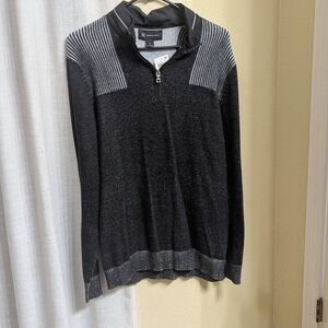 Men's Black and Gray Sweater